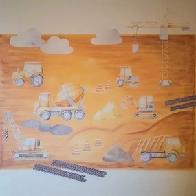 INSPIO Autocolante pentru perete - Mașini de construcții