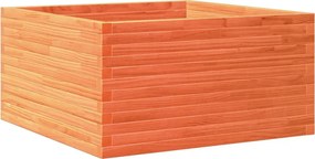 vidaXL Jardinieră de grădină, maro ceruit, 90x90x46 cm, lemn masiv pin