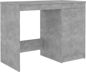 vidaXL Birou, gri beton, 100x50x76 cm, lemn prelucrat