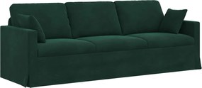 vidaXL Canapea Verde închis 228 x 78 x 80 cm Catifea