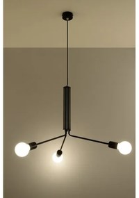 Lustră pe cablu DUOMO 3D 3xE27/60W/230V negru