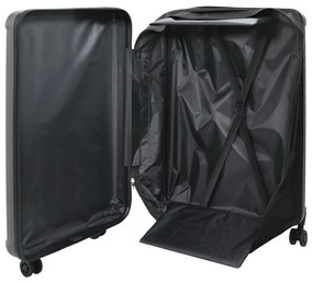vidaXL Valiză cu blocare Gri închis 50 x 30 x 76 cm Plastic ABS