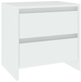 809845 vidaXL Noptieră, alb, 45x34,5x44,5 cm, PAL