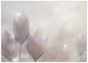Tablou pe sticlă - Flori de crocus (70x50 cm)
