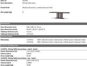 Masa dining moderna design LUX Julius 240x100cm