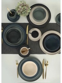 Set de veselă 20 piese, multicolor, din ceramică stoneware