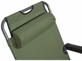 Cattara 13516 Șezlong pliabil Comfort , verde, 155x 61 cm
