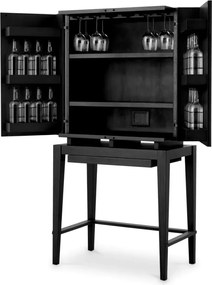 Bufet, Bar design LUX, Furnir de stejar gri carbune, Dimitrios