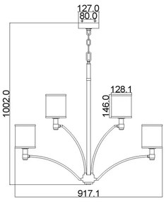 Lustră pe lanț PROSPECT Feiss FE-PROSPECT-PARK9 PARK 9xE27/60W/230V