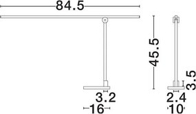 Lampa LED dimabila de birou directionabila TENSO negru