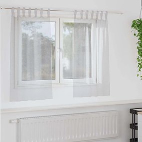 vidaXL Perdele cu perdele 2 pcs Gri deschis 140 x 140 cm Poliester