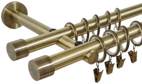Galerie dubla prindere perete picior universal capacel 19/19 aur antic (Alege marime: 180 cm)