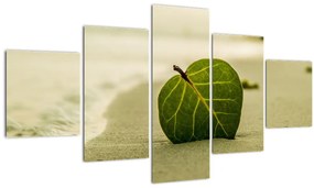 Tablou cu frunză în nisip (125x70 cm), în 40 de alte dimensiuni noi
