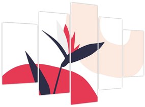 Tablou - Abstracție florală roz N⁰1 (150x105 cm)