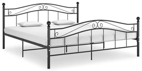 324997 vidaXL Cadru de pat, negru, 140x200 cm, metal