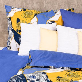 Lenjerie de pat din bumbac 4Home Blue rose, 220 x 200 cm, 2 buc. 70 x 90 cm