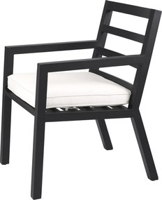 Scaun de interior/ exterior elegant design LUX Delta, negru 115003 HZ