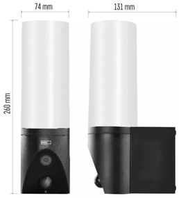 Cameră LED inteligentă de exterior cu sursă de lumină GoSmart LED/12W/230V IP65 Wi-Fi Tuya negru