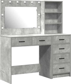 vidaXL Masă de Machiaj cu sertar Gri 78,5 x 41 x 135 cm Lemn compozit