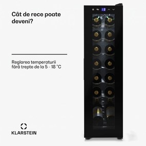 Klarstein Shiraz 14 Slim Uno frigider de vinuri 14 sticle 5 - 18 °C Touch-Control