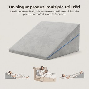 RESIGILAT Perna suport 3-in-1 reglabila 11/19/30 cm, memory foam, anti-reflux/anti-sforait