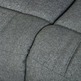 HOMCOM Canapea rabatabilă 2 locuri din material textil, canapea Relax cu șezut independent și brațe, 141.5x95x94.5cm, gri