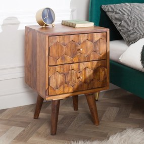 Masuta, Noptiera din lemn Mystic Living 40cm Sheesham A-39745 VC