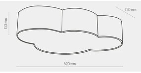 Plafonieră pentru copii CLOUD 4xE27/15W/230V albă