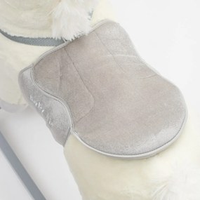 Baby Mix Jucărie balansoar cu melodie și roți Unicorn alb, 64 x 35 x 60 cm