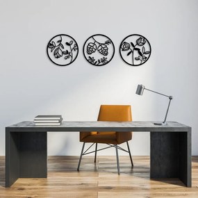 Decorațiune de perete din metal Floral – Wallity