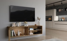 Comodă TV lemn masiv Suspendată Sia Nature, 150 × 40 × 40 cm