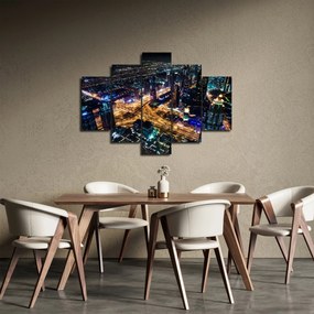 Tablou cu oraș nocturn (150x105 cm)