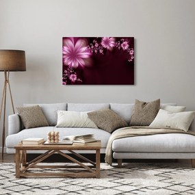 Tablou cu abstracție - flori (90x60 cm)