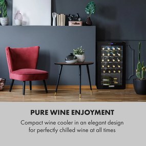 Shiraz 24 Uno, vinotecă, 67 l, 24 de sticle, tactilă, 5 - 18 °C, neagră