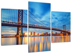 Tablou - Podul Benjamin Franklin, Philadelphia (90x60 cm)