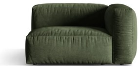 Modul pentru canapea modulară verde cu tapițerie din catifea (cu colț pe partea dreaptă) Martina – Micadoni