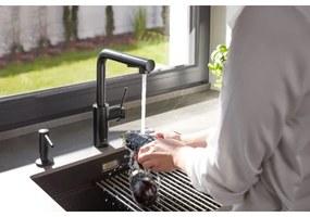 Dozator încastrat de săpun KFA Armatura 990-100-81 DUERO negru mat