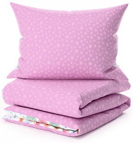 Lenjerie de pat din bumbac pentru patut LUNETTA roz Dimensiunile lenjeriei: 45 x 65 cm | 90 x 135 cm