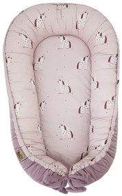 Cuib din bumbac pentru bebeluș UNICORN 90x60 cm EKO