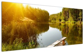 Tablou - Lac la munte (120x50 cm)