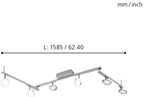 Eglo 96183 - Spot CARDILLIO 1, 6xLED 3,2W + 3xLED 3,3W, 230V
