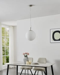 Eglo 63269 - Pendul pe cablu PIEDALE, 1xE27/60W/230V, Ø 35 cm, crom mat