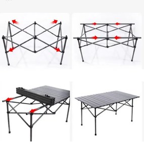 Masă de camping pliabilă cu capac 95 x 56 x 50 cm Bej