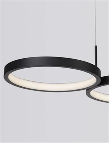 Lustra LED suspendata design modern MAGNUS R4 neagra