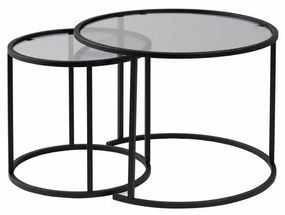 Set de măsuțe de cafea Aurum Black and Grey60 cm, 2 buc.