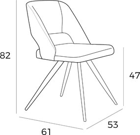 Scaun tapitat design italian Gabriele AC-F3207