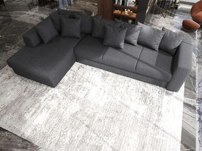 Colțar extensibil dumonde cu ladă de depozitare si sezut confortabil din spuma high-density, Gloria Enjoy Grafit II 320x183 cm