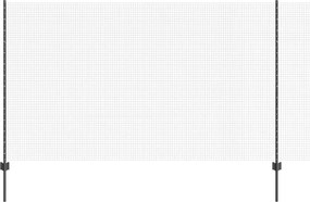 vidaXL Gard cu Stâlp Gri 1,4 x 10 m Oțel și PVC