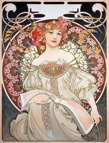 Mucha, Alphonse Marie - Reproducere Lady in Green, (30 x 40 cm)