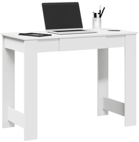 vidaXL Birou, alb, 100x45x75 cm, PAL